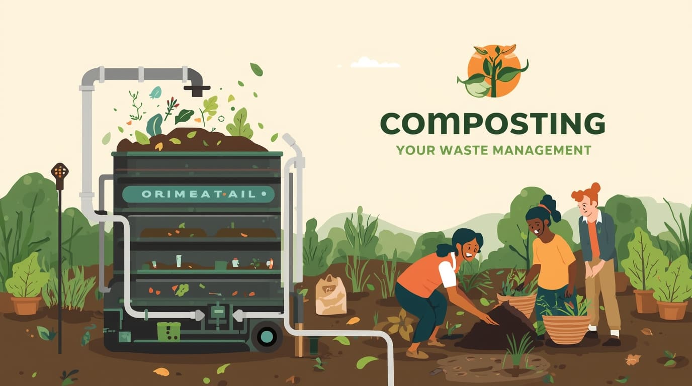 Composting system setup by Glixuoxonar