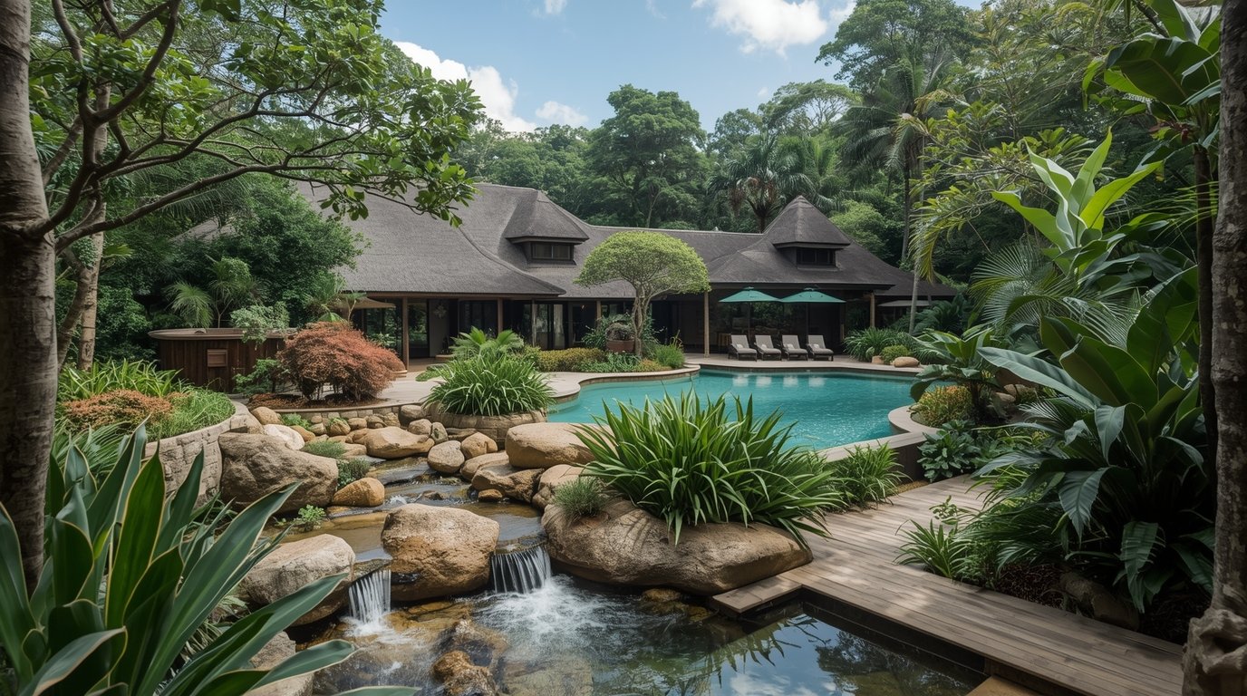 Eco-resort landscape design by Glixuoxonar