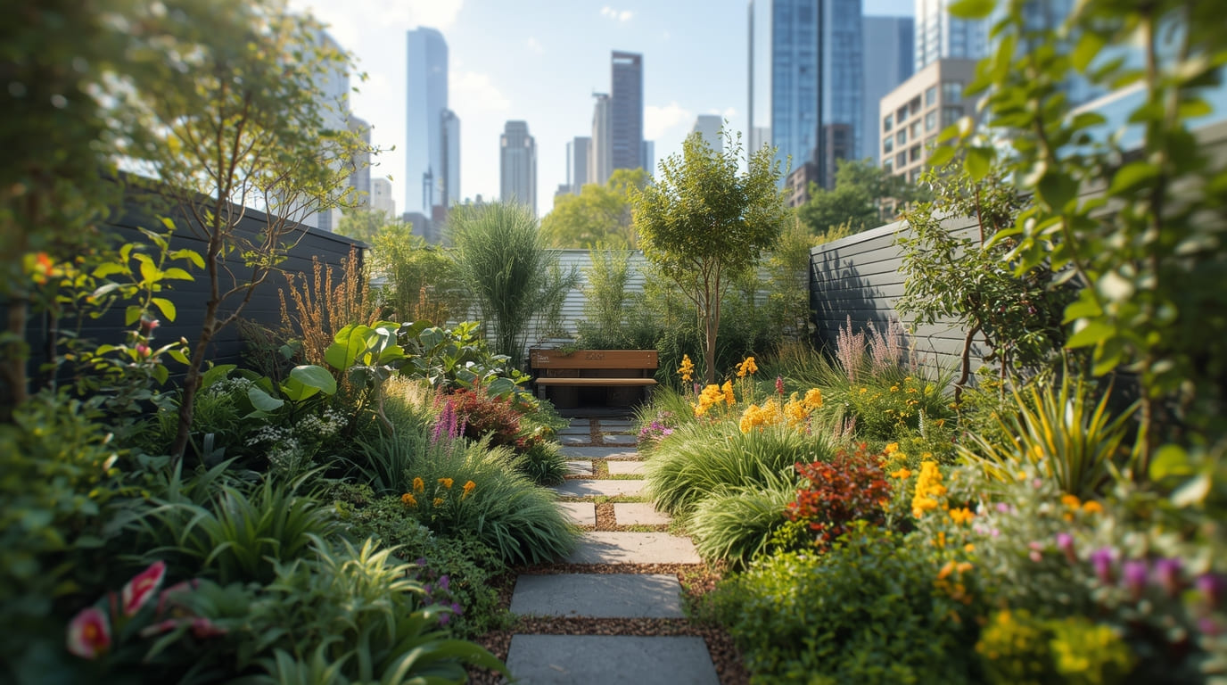 Sustainable urban garden designed by Glixuoxonar